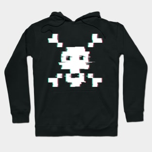 Pixel Skull Distort Hoodie